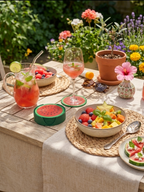 Set de 6 dessous de verre fruités - Pastèque