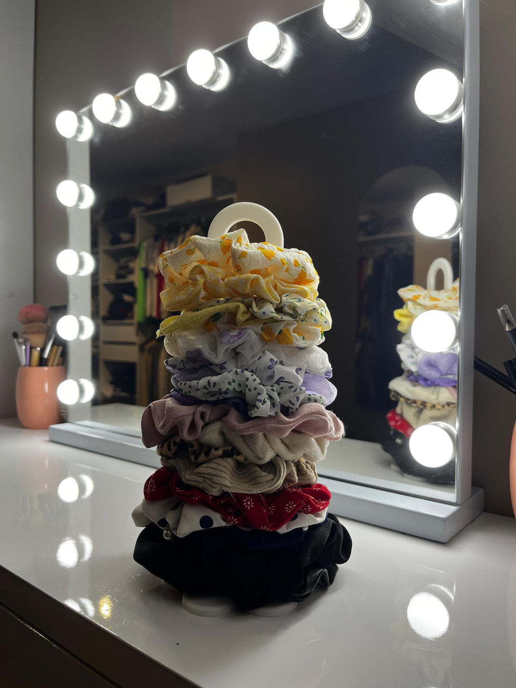 Rangement chouchous fleur