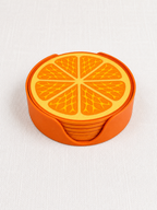 Set de 6 dessous de verre fruités - Orange