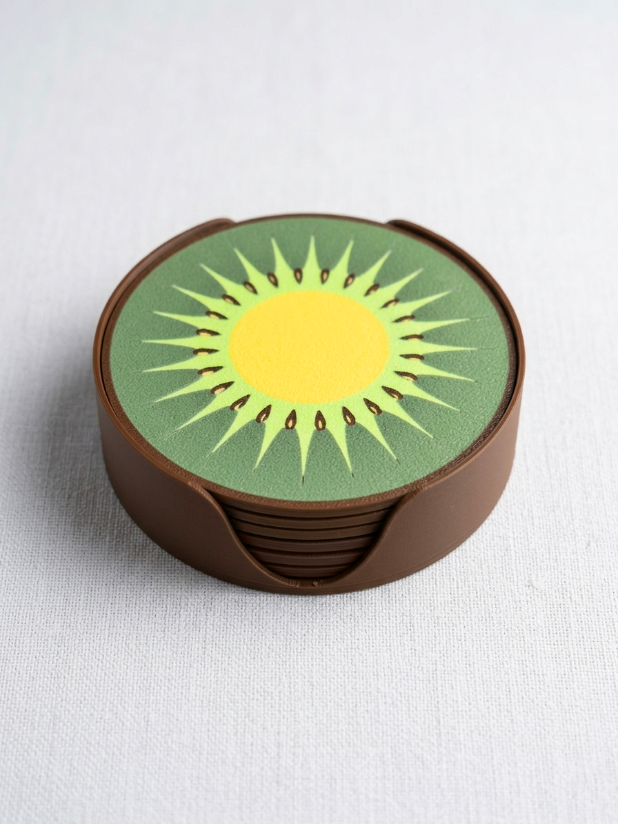 Set de 6 dessous de verre fruités - Kiwi